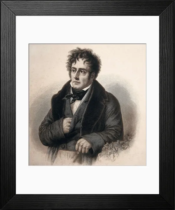 Framed Print : GIRODET-TRIOSON, Anne Louis Girodet de Roucy, called (1767-1824); CHATEAUBRIAND, Francois-Auguste-Rene, Viscount de (1768-1848)