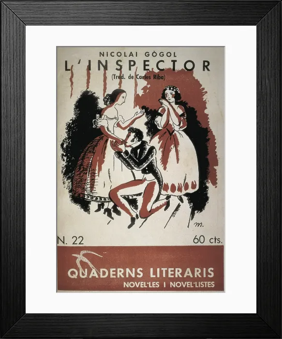 Framed Print : RIBA, Carles (1893-1959); GOGOL, Nikolai Vasilievich (1809-1852). Spanish writer in Catalan language.; Russian novelist and playwright