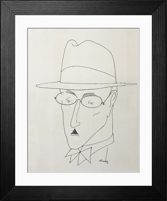 Framed Print : PESSOA, Fernando (1888-1935). Portuguese poet. Drawing by Almada Negreiros of 1935. Drawing. AISA / Everett Collection**US SALES ONLY**