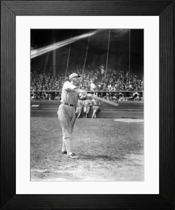 Framed Print : Shoeless Joe Jackson, batting practice, Chicago White Sox, 1920