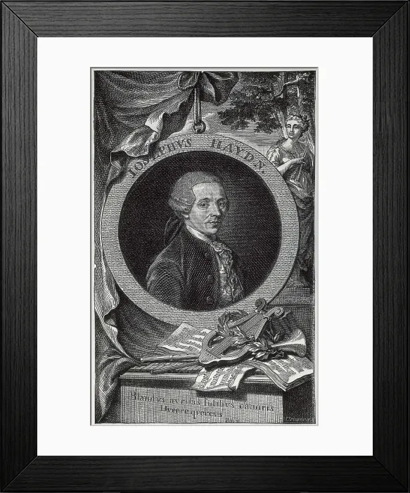 Framed Print : Haydn, Joseph (1732-1809). Engraving. AISA / Everett Collection**US SALES ONLY**