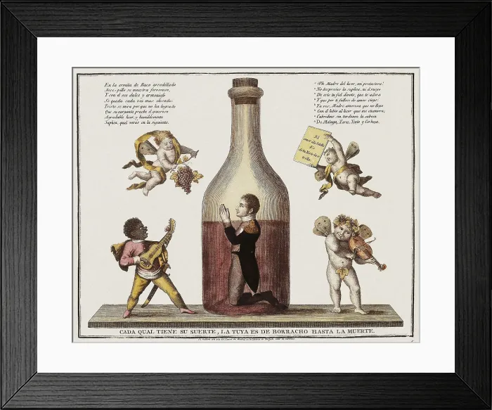 Framed Print : Cada cual tiene su suerte, la tuya es de borracho hasta la muerte (Everyone has his luck, yours is to be drunkard till death)