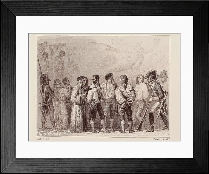 Framed Print : Spain (1831). Ominous Decade. Execution of Torrijos and his comrades. Etching. SPAIN. Madrid. Romantic Museum. AISA / Everett Collection**US SALES ONLY** Framed Print : Spain (1831). Ominous Decade. Execution of Torrijos and his comrades. Etching. SPAIN. Madrid. Romantic Museum. AISA / Everett Collection**US SALES ONLY**
