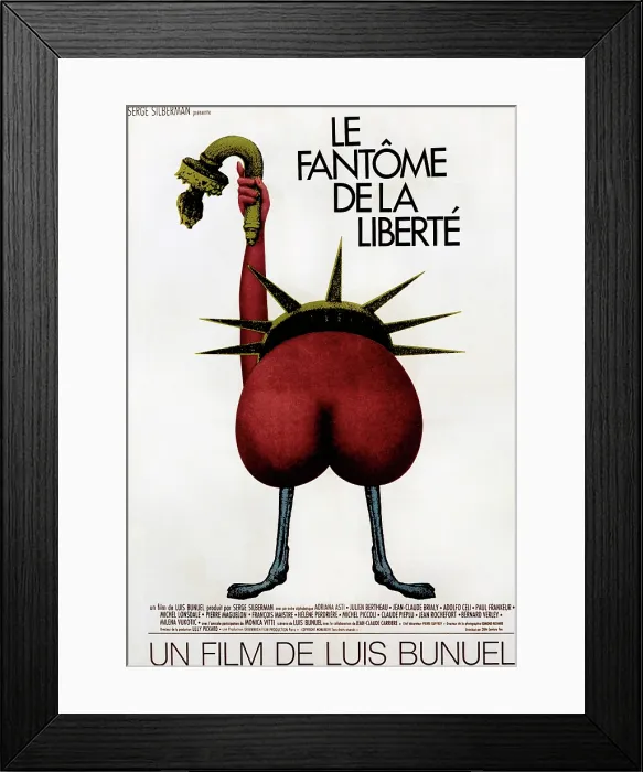 Framed Print : LE FANTOME DE LA LIBERTE, (aka THE PHANTOM OF LIBERTY), US poster art, 1974 Framed Print : LE FANTOME DE LA LIBERTE, (aka THE PHANTOM OF LIBERTY), US poster art, 1974