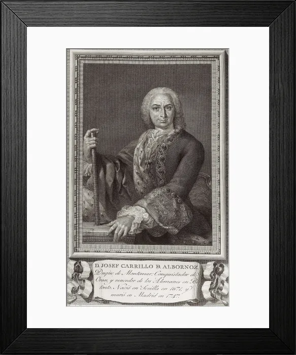 Framed Print : CARRILLO DE ALBORNOZ Y MONTIEL, Jos (1671-1747). Engraving. SPAIN. Zaragoza. Academia General Militar (General Military Academy). AISA / Everett Collection**US SALES ONLY**