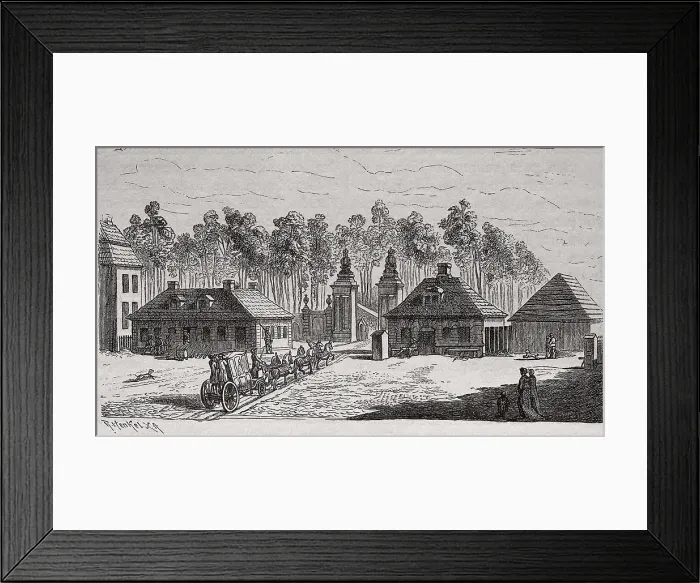Framed Print : Berlin. Brandenburg Gate, 1760. Engraving. AISA / Everett Collection**US SALES ONLY** Framed Print : Berlin. Brandenburg Gate, 1760. Engraving. AISA / Everett Collection**US SALES ONLY**