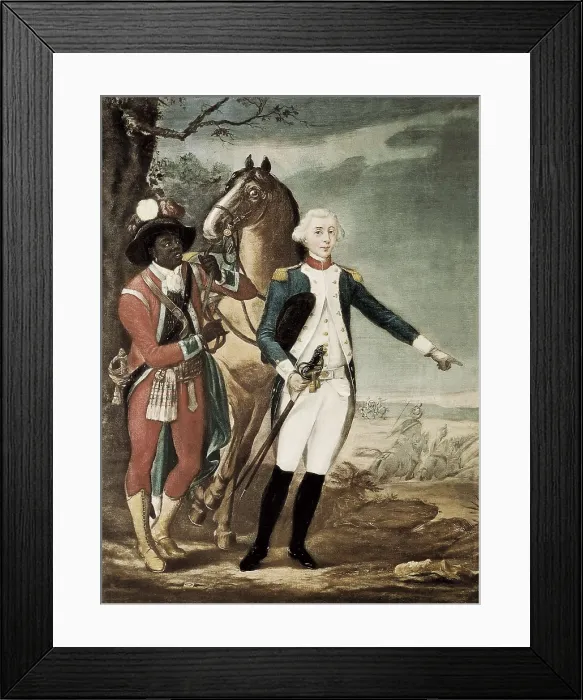 Framed Print : Lafayette, Marie Joseph Gilbert Motie Motier, marquis de (1757-1834). Portrait of La Fayette during the American Revolution. Oil on canvas. FRANCE. Versailles