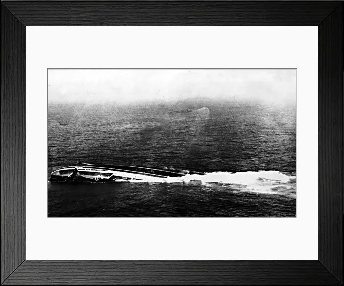 Framed Print : ANDREA DORIA, cruise ship is sinking in the ocean, 60 miles off of Nantucket Island, July 25, 1956, after 11:10 PM.. Courtesy: CSU Archives  /  Everett Collection
