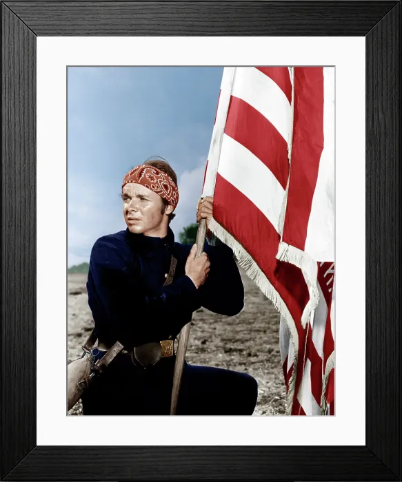 Framed Print : THE RED BADGE OF COURAGE, Audie Murphy, 1951