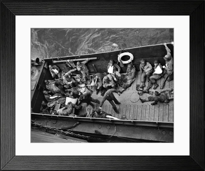 Framed Print : Wounded soldiers in an invasion ambulance on D-Day, Normandy, France, June 6, 1944.. Courtesy: CSU Archives  /  Everett Collection