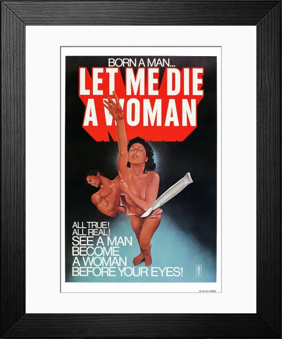 Framed Print : LET ME DIE A WOMAN, US poster art, 1978, Hygiene Films  /  Courtesy: Everett Collection