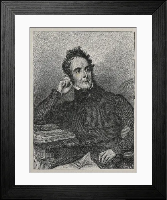 Framed Print : LAMARTINE, Alphonse de (1790-1869). French politician and romantic poet. Etching. AISA / Everett Collection**US SALES ONLY** Framed Print : LAMARTINE, Alphonse de (1790-1869). French politician and romantic poet. Etching. AISA / Everett Collection**US SALES ONLY**