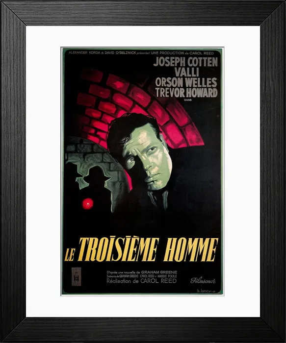Framed Print : LE TROISIEME HOMME, (aka THE THIRD MAN), Orsom Welles, 1949