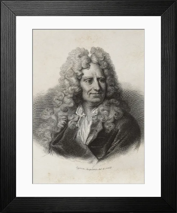 Framed Print : BOILEAU, Nicolas, also called 'Boileau-Despraux' (1631-1711). French poet. Etching. AISA / Everett Collection**US SALES ONLY**