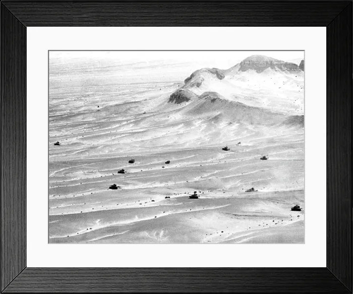 Framed Print : Arab-Israeli War, Israel Army during maneuvers in the desert, Jebel Libnei, Israel, March 8, 1972. Courtesy: CSU Archives  /  Everett Collection