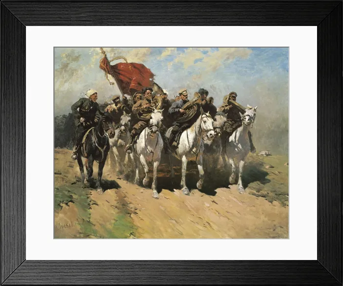 Framed Print : GREKOV, Mitrofan Borisovich (1882-1934). Cavalry Army's Trumpets. ca. 1920. Painting. RUSSIA. Moscow. Tretyakov Gallery. AISA / Everett Collection**US SALES ONLY** Framed Print : GREKOV, Mitrofan Borisovich (1882-1934). Cavalry Army's Trumpets. ca. 1920. Painting. RUSSIA. Moscow. Tretyakov Gallery. AISA / Everett Collection**US SALES ONLY**