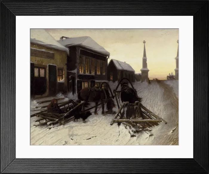 Framed Print : Perov, Vasily (1833-1882). The Last Tavern at the City Gates. 1868. Oil on canvas. RUSSIA. Moscow. Tretyakov Gallery. AISA / Everett Collection**US SALES ONLY**