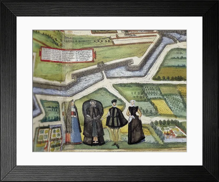 Framed Print : HOGENBERG, Franz (1535-1590). Civitatis Orbis Terrarum. 1572-1617. Antwerp (1572). Lower detail Framed Print : HOGENBERG, Franz (1535-1590). Civitatis Orbis Terrarum. 1572-1617. Antwerp (1572). Lower detail