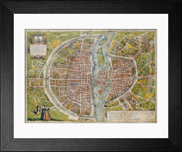 Framed Print : HOGENBERG, Franz (1535-1590). Civitatis Orbis Terrarum. 1572-1617. Pars (1572). Engravong for the volume I of the book 'Civitatis Orbis Terrarum', by George Braun