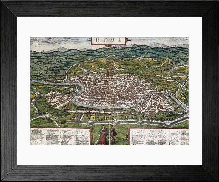 Framed Print : HOGENBERG, Franz (1535-1590). Civitatis Orbis Terrarum. 1572-1617. Rome (1576). Engraving for the work 'Civitatis Orbis Terrarum', by George Braun