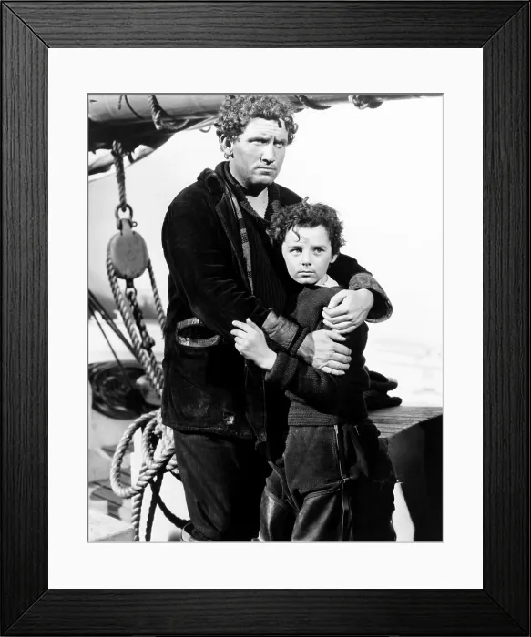 Framed Print : CAPTAINS COURAGEOUS, from left, Spencer Tracy, Freddie Bartholomew, 1937