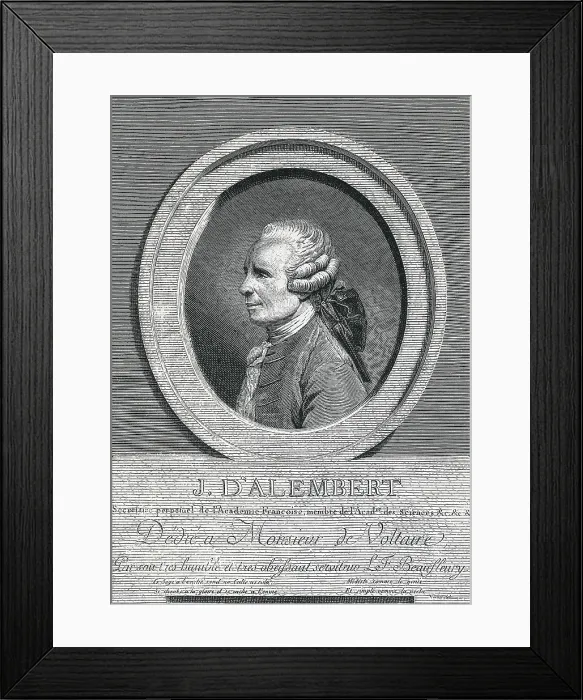 Framed Print : ALEMBERT, Jean Le Rond D (1717-1783). Portrait. Engraving. SPAIN. Madrid. National Library. AISA / Everett Collection**US SALES ONLY** Framed Print : ALEMBERT, Jean Le Rond D (1717-1783). Portrait. Engraving. SPAIN. Madrid. National Library. AISA / Everett Collection**US SALES ONLY**