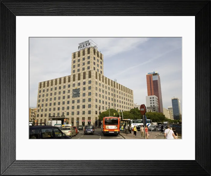 Framed Print : SPAIN. Barcelona. Plaza de Espaa (Spain Square). Hotel Catalonia Barcelona Plaza. Architecture. AISA / Everett Collection - Image has fine art copyright