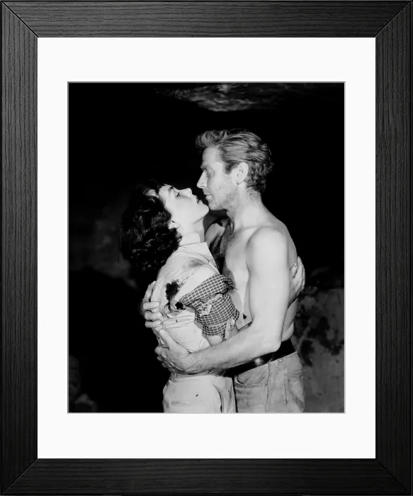 Framed Print : CANYON CROSSROADS, from left, Phyllis Kirk, Richard Basehart, 1956
