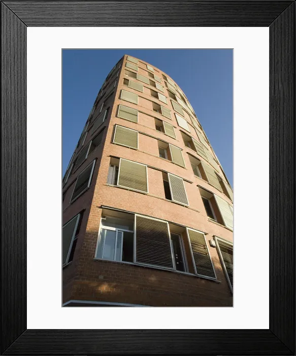 Framed Print : SPAIN. Barcelona. Olympic Village. Flat building designed by MBM architects (Josep Martorell, Oriol Bohigas and David Mackay), 1994. Architecture