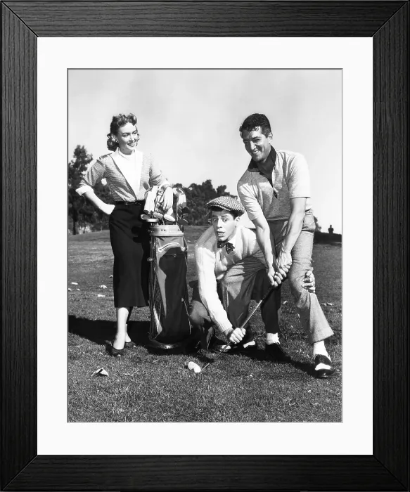 Framed Print : THE CADDY, from left, Donna Reed, Jerry Lewis, Dean Martin 1953