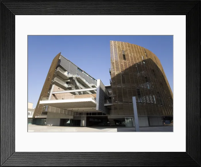 Framed Print : SPAIN. Barcelona. Biomedical Research Park (Parc de Recerca Biomdica), building by Manuel Brullet y Albert Pineda, 2000. Architecture