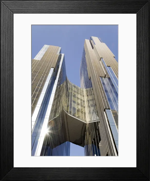 Framed Print : TAGLIABUE, Benedetta (1963); MIRALLES i MOYA, Enric (1955-2000). Gas Natural Building. 2006. SPAIN. Barcelona. Architecture