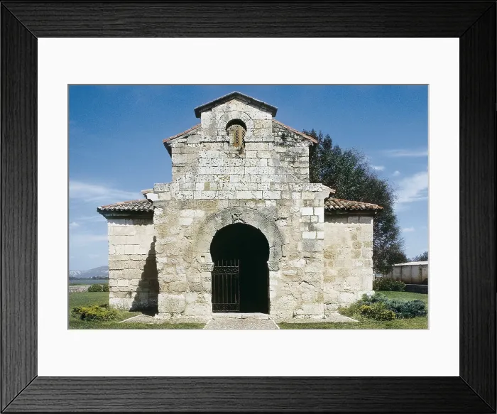 Framed Print : Basilica of San Juan de Baos. 7th c. SPAIN. Venta de Baos. Baos de Cerrato. Basilica of Saint John the Baptist. Visigothic art. Architecture