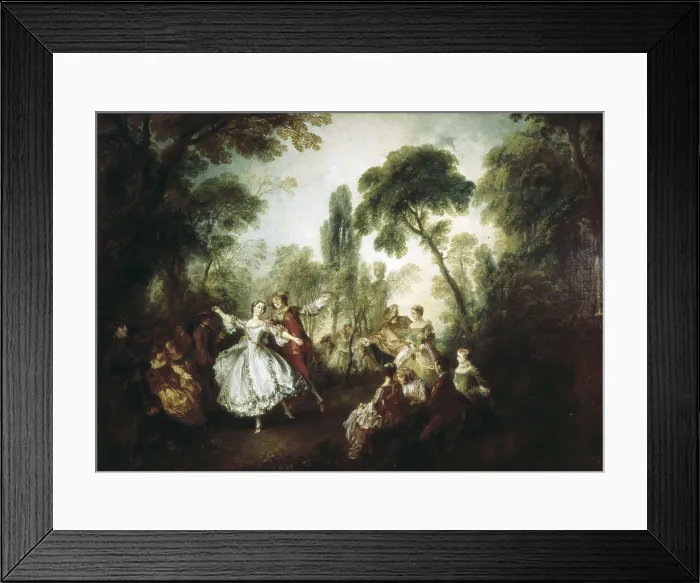 Framed Print : Lancret, Nicolas (1690-1743). La Camargo Dancing. ca. 1730. Rococo. Oil on canvas. UNITED STATES OF AMERICA. Washington. National Gallery of Art