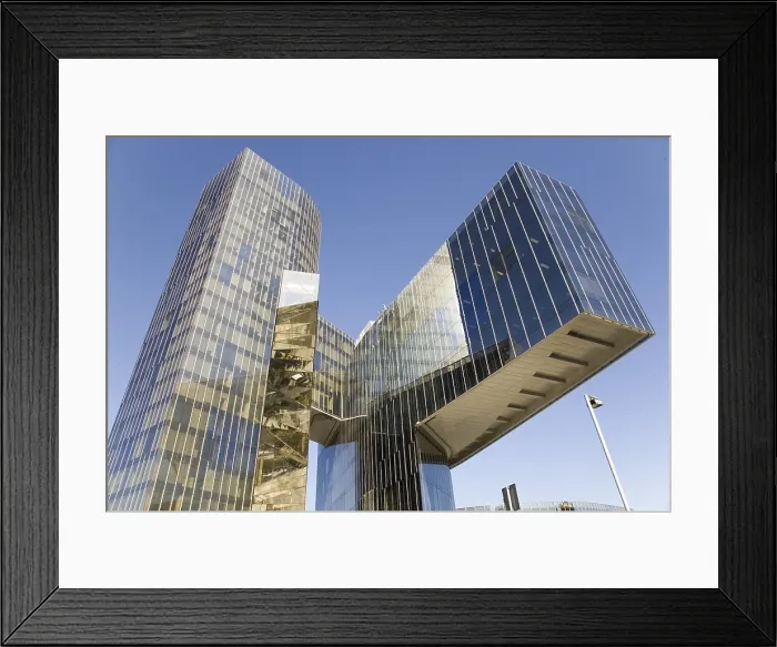 Framed Print : TAGLIABUE, Benedetta (1963); MIRALLES i MOYA, Enric (1955-2000). Gas Natural Building. 2006. SPAIN. Barcelona. Architecture