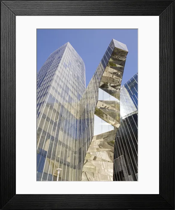 Framed Print : TAGLIABUE, Benedetta (1963); MIRALLES i MOYA, Enric (1955-2000). Gas Natural Building. 2006. SPAIN. Barcelona. Architecture
