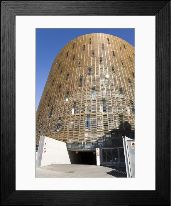 Framed Print : SPAIN. Barcelona. Biomedical Research Park (Parc de Recerca Biomdica), building by Manuel Brullet y Albert Pineda, 2000. Architecture