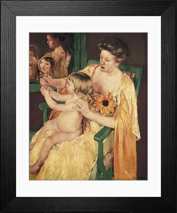 Framed Print : CASSATT, Mary Stevenson (1845-1926). Mother and Child. ca. 1905. Impressionism. Oil on canvas. UNITED STATES OF AMERICA. Washington. National Gallery of Art