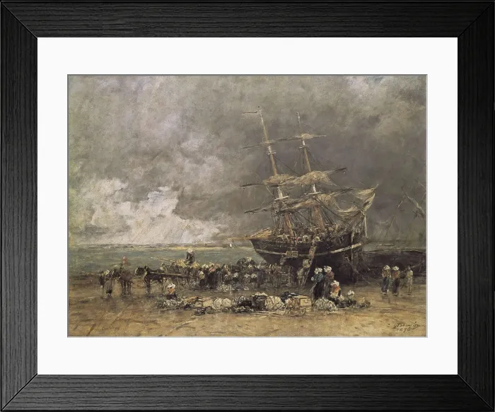 Framed Print : BOUDIN, Eugne (1824-1898). Return of the Terre-Neuvier (Retour du Terre-Neuvas). 1875. Impressionism. Oil on wood. UNITED STATES OF AMERICA. Washington. National Gallery of Art Framed Print : BOUDIN, Eugne (1824-1898). Return of the Terre-Neuvier (Retour du Terre-Neuvas). 1875. Impressionism. Oil on wood. UNITED STATES OF AMERICA. Washington. National Gallery of Art