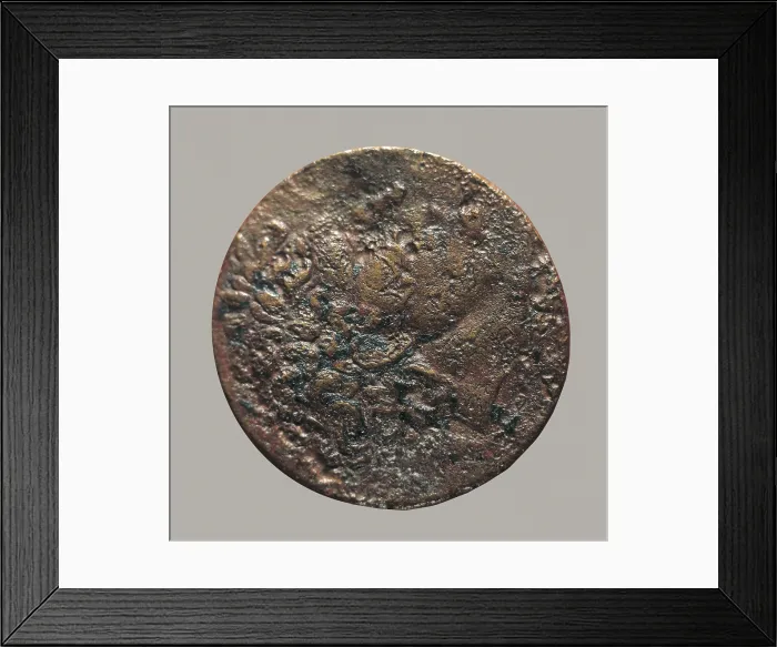 Framed Print : Coin with portrait of Pyrrhus II, king of Epirus. Coin. SPAIN. Barcelona. Numismatic Cabinet of Catalonia. AISA / Everett Collection**US SALES ONLY**
