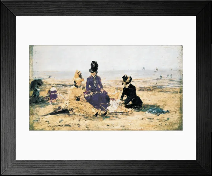 Framed Print : BOUDIN, Eugne (1824-1898). On the Beach at Trouville. 1887. Impressionism. Oil on canvas. UNITED STATES OF AMERICA. Washington. National Gallery of Art Framed Print : BOUDIN, Eugne (1824-1898). On the Beach at Trouville. 1887. Impressionism. Oil on canvas. UNITED STATES OF AMERICA. Washington. National Gallery of Art