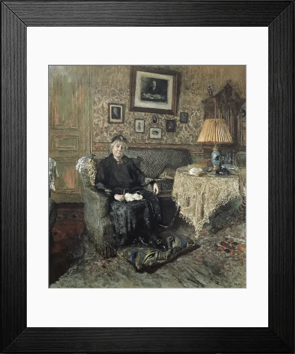Framed Print : VUILLARD, Edouard (1868-1940). Madame Adrien Bnard. 1928-1929. Wife of the first president of the Compagnie du Mtropolitain, Julie Amelie Ferrier (1853-1935). Symbolism