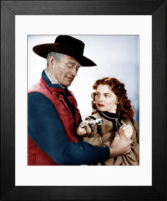 Framed Print : RED RIVER, from left: John Wayne, Joanne Dru, 1948 Framed Print : RED RIVER, from left: John Wayne, Joanne Dru, 1948