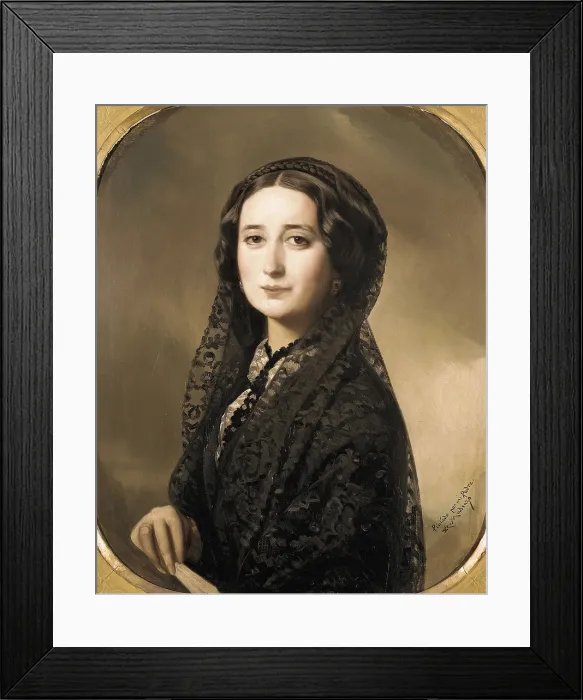 Framed Print : MADRAZO, Federico (1815-1894). Carolina Coronado. ca. 1855. Oil on canvas. SPAIN. Madrid. Prado Museum. AISA / Everett Collection**US SALES ONLY**