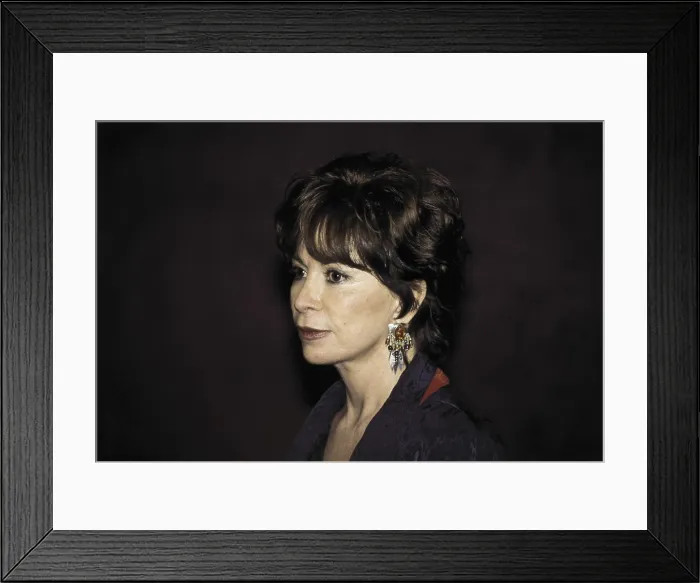 Framed Print : ALLENDE, Isabel (1942). Chilean novelist. Press conference during the presentation of her book 'Afrodita' (1997). AISA / Everett Collection**US SALES ONLY**