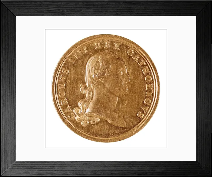 Framed Print : CHARLES IV (1748-1819). King of Spain (1788-1808). Coin. Coin. SPAIN. Madrid. Army Museum. AISA / Everett Collection**US SALES ONLY**