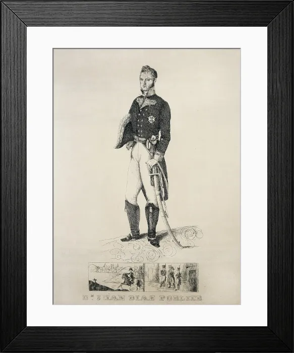 Framed Print : DIAZ PORLIER, Juan (1788-1815). Soanish military man. Litography. SPAIN. Madrid. National Library. AISA / Everett Collection**US SALES ONLY**
