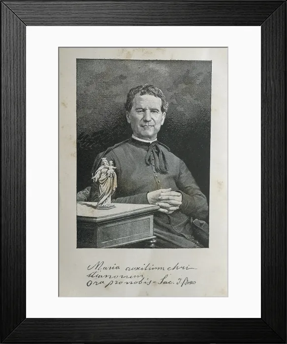 Framed Print : Bosco, Saint John (1815-1888). Italian priest and educator. Engraving. AISA / Everett Collection**US SALES ONLY** Framed Print : Bosco, Saint John (1815-1888). Italian priest and educator. Engraving. AISA / Everett Collection**US SALES ONLY**