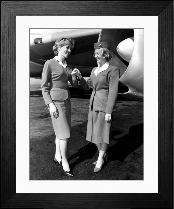 Framed Print : (UAL) United Air Lines stewardesses in 1963.. Courtesy: CSU Archives / Everett Collection Framed Print : (UAL) United Air Lines stewardesses in 1963.. Courtesy: CSU Archives / Everett Collection