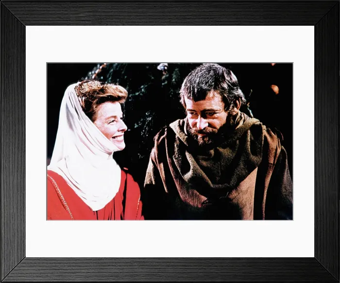 Framed Print : THE LION IN WINTER, from left: Katharine Hepburn as Eleanor of Aquitaine, Peter O'Toole as King Henry II, 1968 Framed Print : THE LION IN WINTER, from left: Katharine Hepburn as Eleanor of Aquitaine, Peter O'Toole as King Henry II, 1968